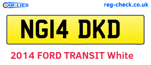 NG14DKD are the vehicle registration plates.