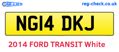 NG14DKJ are the vehicle registration plates.