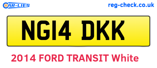 NG14DKK are the vehicle registration plates.