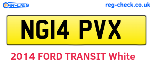 NG14PVX are the vehicle registration plates.