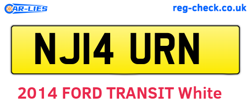 NJ14URN are the vehicle registration plates.