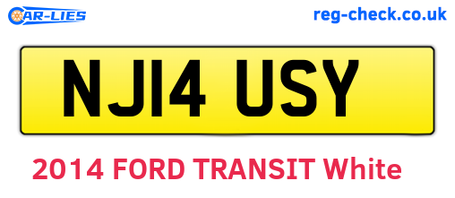 NJ14USY are the vehicle registration plates.