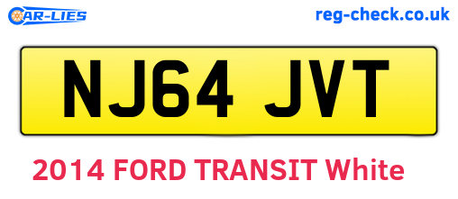 NJ64JVT are the vehicle registration plates.
