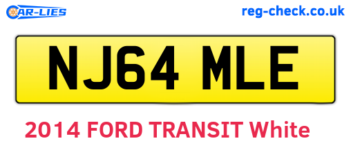 NJ64MLE are the vehicle registration plates.