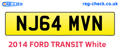 NJ64MVN are the vehicle registration plates.