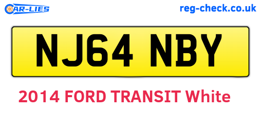 NJ64NBY are the vehicle registration plates.