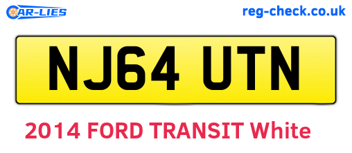 NJ64UTN are the vehicle registration plates.