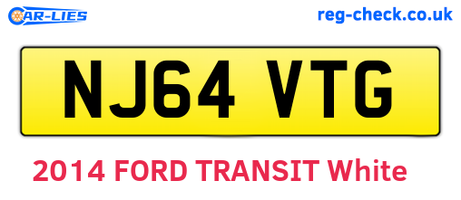 NJ64VTG are the vehicle registration plates.