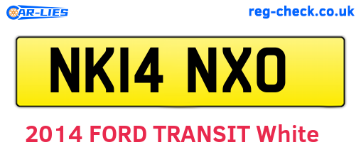 NK14NXO are the vehicle registration plates.
