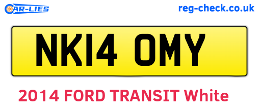 NK14OMY are the vehicle registration plates.