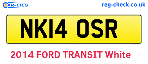 NK14OSR are the vehicle registration plates.