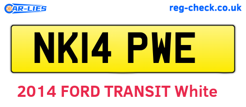 NK14PWE are the vehicle registration plates.