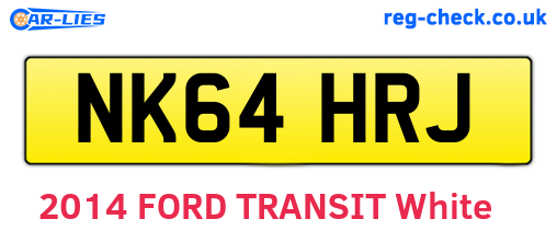 NK64HRJ are the vehicle registration plates.