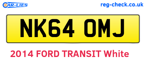 NK64OMJ are the vehicle registration plates.