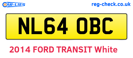 NL64OBC are the vehicle registration plates.