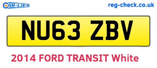 NU63ZBV are the vehicle registration plates.