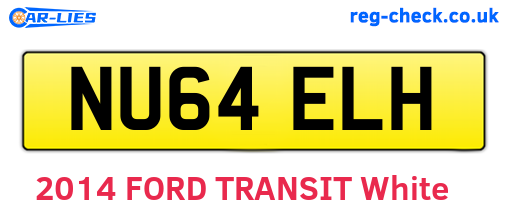 NU64ELH are the vehicle registration plates.