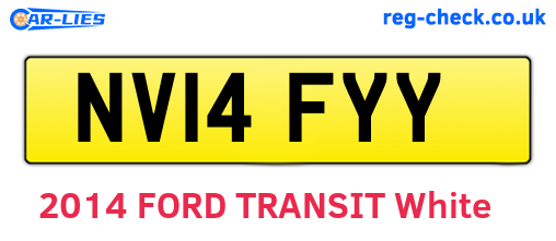 NV14FYY are the vehicle registration plates.