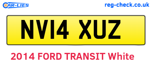NV14XUZ are the vehicle registration plates.