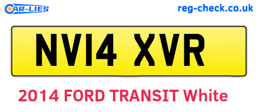 NV14XVR are the vehicle registration plates.