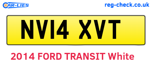 NV14XVT are the vehicle registration plates.