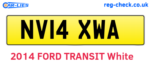 NV14XWA are the vehicle registration plates.