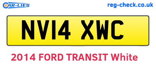 NV14XWC are the vehicle registration plates.