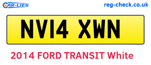 NV14XWN are the vehicle registration plates.