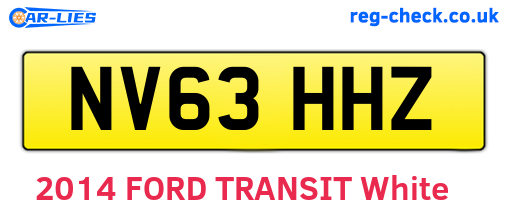 NV63HHZ are the vehicle registration plates.