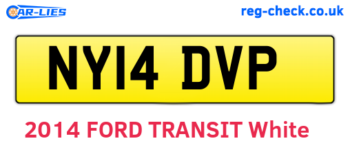 NY14DVP are the vehicle registration plates.