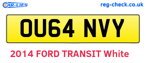 OU64NVY are the vehicle registration plates.