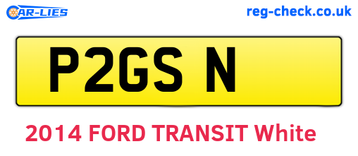 P2GSN are the vehicle registration plates.
