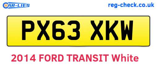 PX63XKW are the vehicle registration plates.