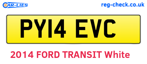 PY14EVC are the vehicle registration plates.