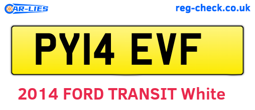 PY14EVF are the vehicle registration plates.