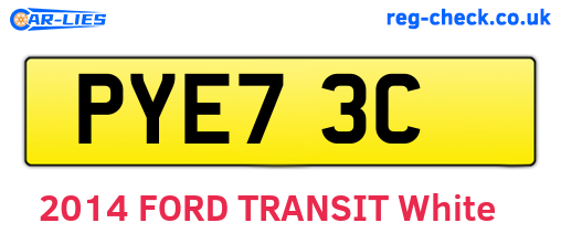 PYE73C are the vehicle registration plates.