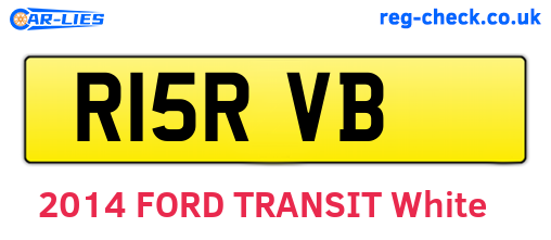 R15RVB are the vehicle registration plates.