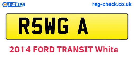 R5WGA are the vehicle registration plates.