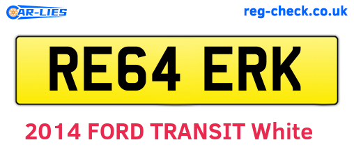 RE64ERK are the vehicle registration plates.