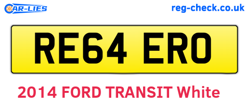 RE64ERO are the vehicle registration plates.