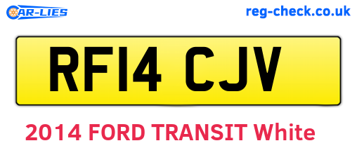 RF14CJV are the vehicle registration plates.