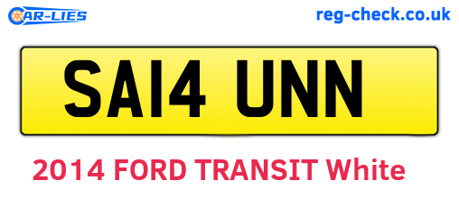 SA14UNN are the vehicle registration plates.