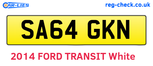 SA64GKN are the vehicle registration plates.