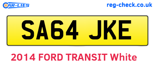 SA64JKE are the vehicle registration plates.