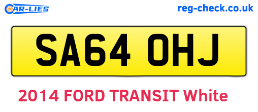 SA64OHJ are the vehicle registration plates.