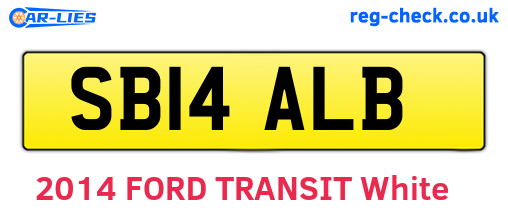 SB14ALB are the vehicle registration plates.