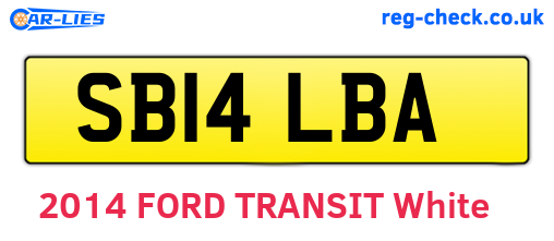 SB14LBA are the vehicle registration plates.