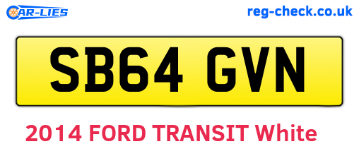 SB64GVN are the vehicle registration plates.
