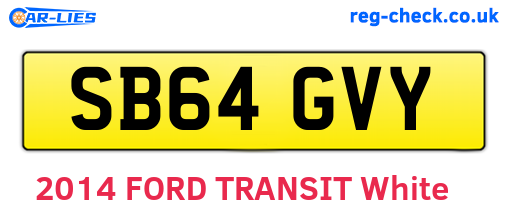 SB64GVY are the vehicle registration plates.