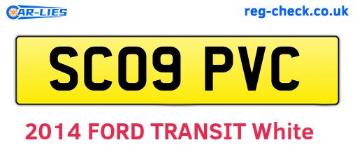 SC09PVC are the vehicle registration plates.